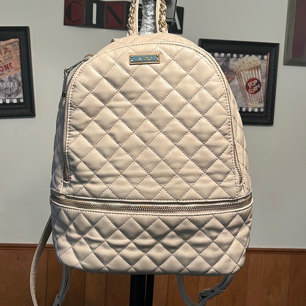 Aldo Quilted Backpack With Zip Around Pocket Gem